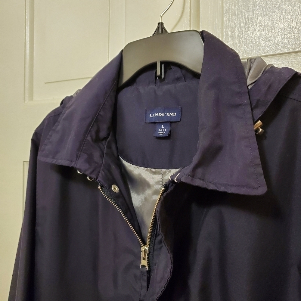 Lands End lightweight navy blue jacket - Suze Large - Picture 3 of 7